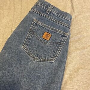 Carhartt Classic Blue Jeans with Logo Patch 36 X 32